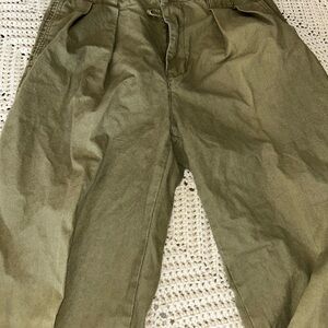 Women's Olive Green Straight Leg Pants